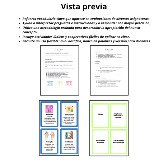 5° y 6° Básico / Palabras en juego: ¡activa el vocabulario que impulsa el aprendizaje!