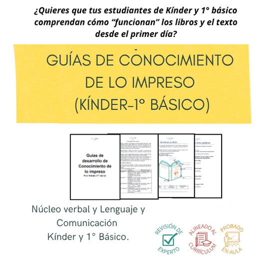 K A 1° - Set Conocimiento de lo impreso (10 guías)