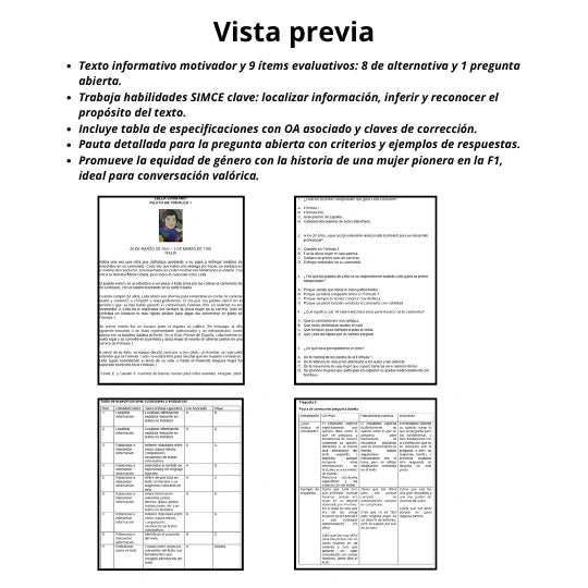 6° - Comprensión lectora: Lella Lombardi. Piloto de Fórmula 1