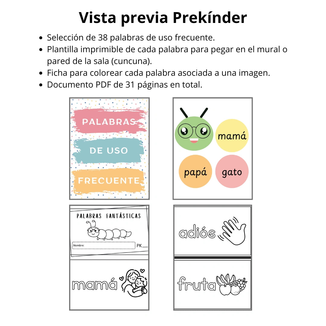 PK - Palabras de uso frecuente (31 páginas)