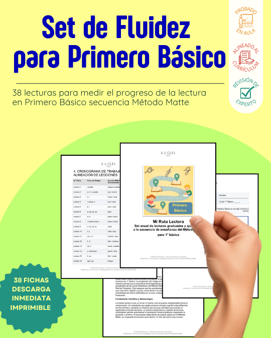 1º Básico/ Mi Ruta de Lectura: Set anual de lecturas para medir fluidez