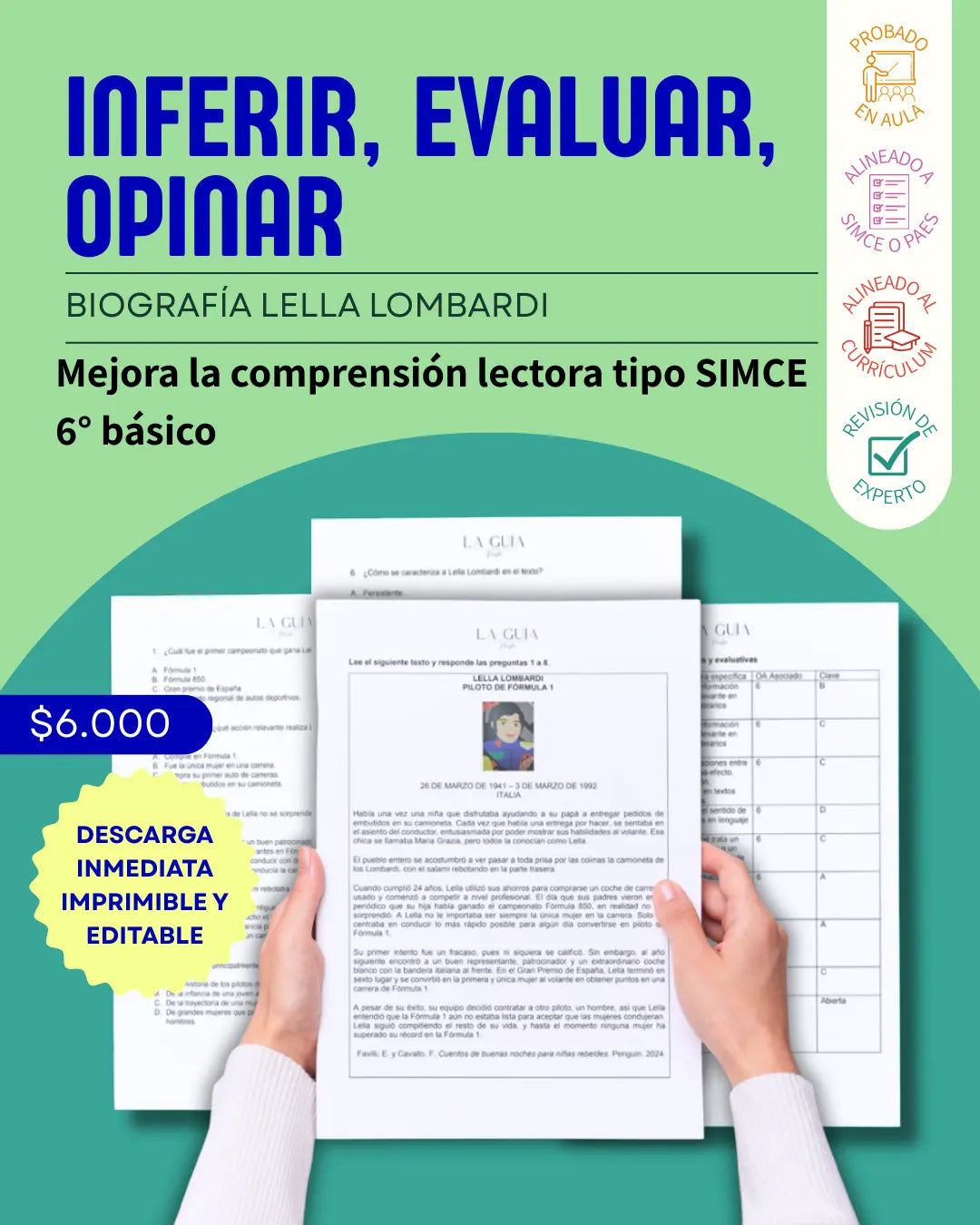 6° - Comprensión lectora: Lella Lombardi. Piloto de Fórmula 1
