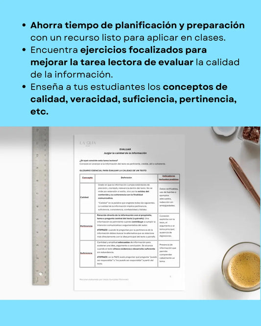 III° y IV° - Habilidad de Evaluar: juzgar la calidad (9 págs.)