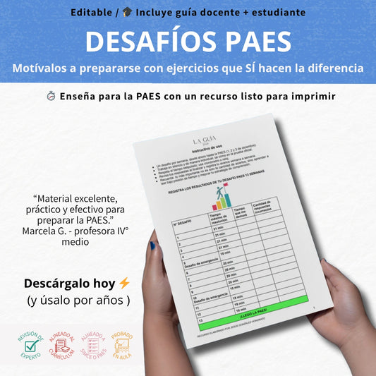III° a IV° - 13 Desafíos PAES (72 páginas)