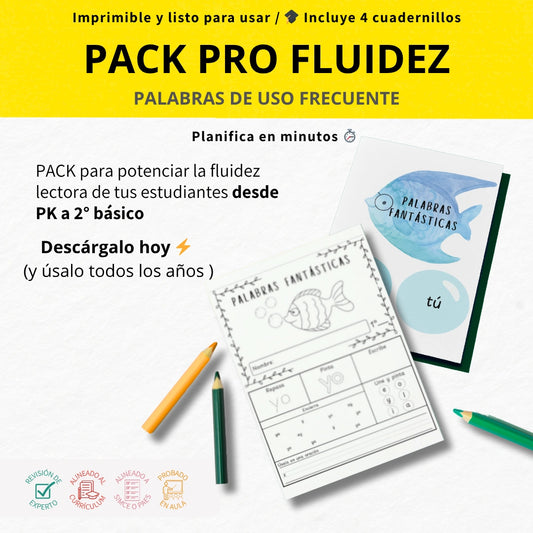 PK a 2° básico - Potencia la fluidez lectora de tus estudiantes desde mañana (4 cuadernillos).