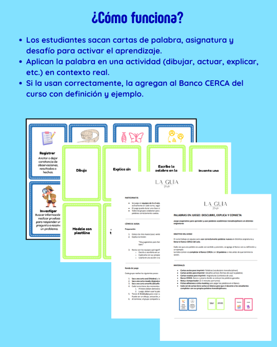 5° y 6° Básico / Juega y enseña vocabulario transdisciplinar