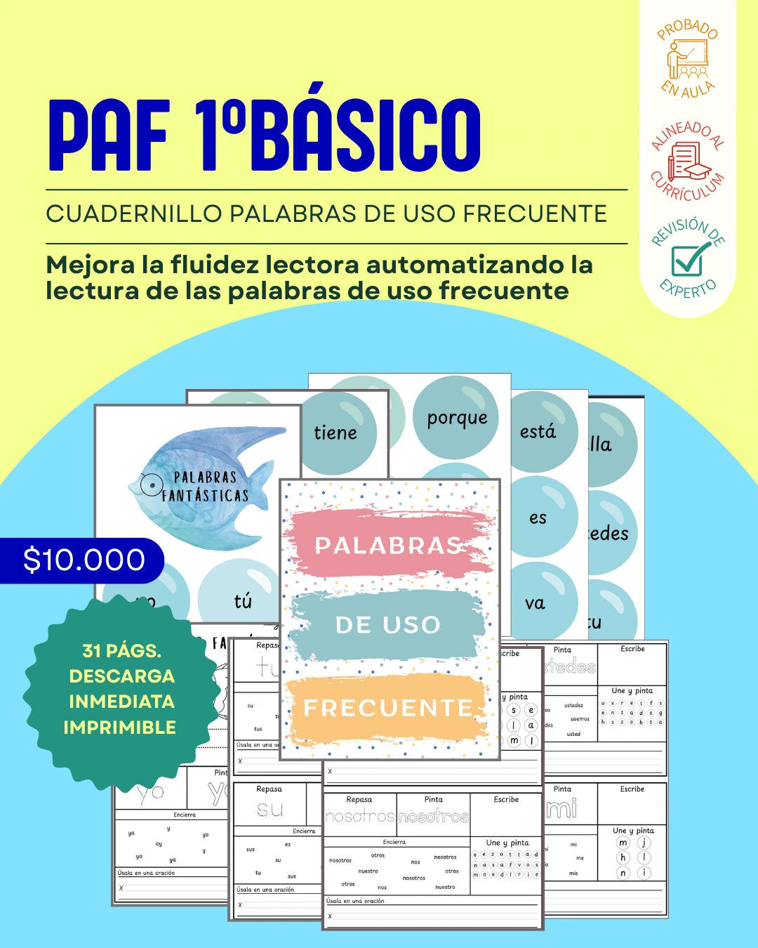 1° - Palabras de uso frecuente (35 páginas)