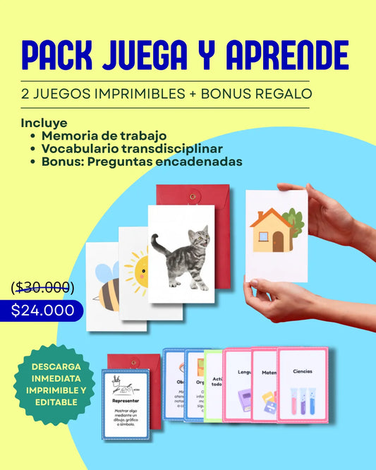 PACK Juega y Aprende PK a 4° básico: 2 juegos + 🎁 bonus regalo